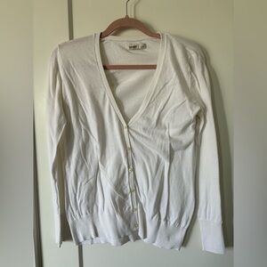 Old Navy White Button-Up Women's Cardigan